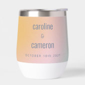 Keltische pasta Blue Roze gradiënt bruiloft (Links)