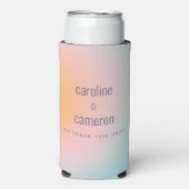 Keltische pasta Blue Roze gradiënt bruiloft Seltzer Blikjeskoeler (Seltzer Voorkant)