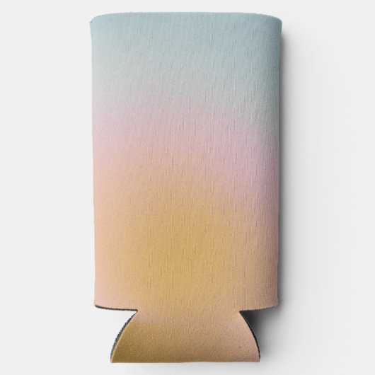 Keltische pasta Blue Roze gradiënt bruiloft Seltzer Blikjeskoeler (Achterkant)