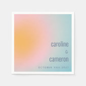 Keltische pasta Blue Roze gradiënt bruiloft Servet (Voorkant)