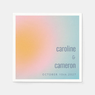 Keltische pasta Blue Roze gradiënt bruiloft Servet