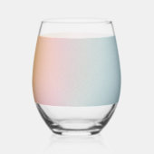 Keltische pasta Blue Roze gradiënt bruiloft Wijnglas Zonder Voet (Achterkant)