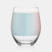 Keltische pasta Blue Roze gradiënt bruiloft Wijnglas Zonder Voet (Rechts)