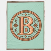Keltische pastelletter "B" grote fleece deken (Voorkant)