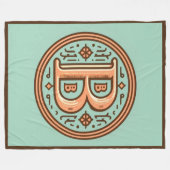 Keltische pastelletter "B" grote fleece deken (Voorkant (Horizontaal))