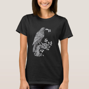 Keltische raaf met klaver t-shirt