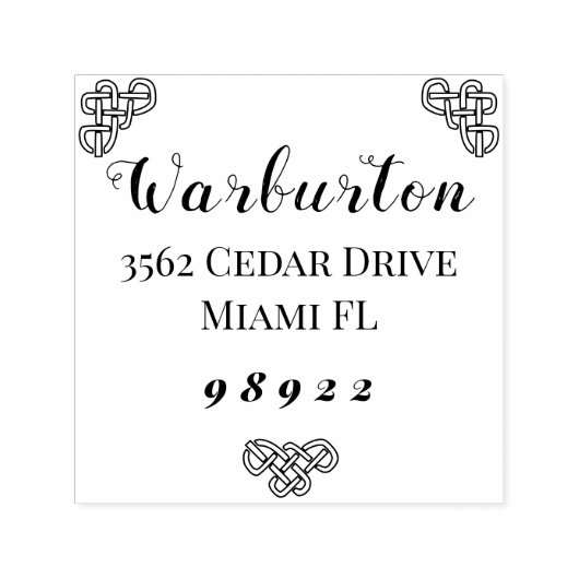 Keltische rand, moderne lettertypen  zelfinktende stempel (Design)