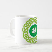 KELTISCHE RING met SHAMROCK Koffiemok (Voorkant links)