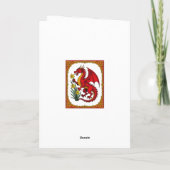 Keltische Rode Draak met een Narcis Kaart (Achterkant)