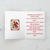 Keltische Rode Draak met een Narcis Kaart (Binnen)