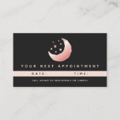 Keltische Roos Gold Crescent Moon Stars Logo Afsprakenkaartje (Voorkant)