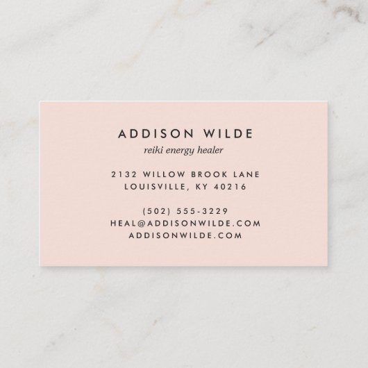 Keltische Roos Gold Crescent Moon Stars Logo Klantenkaartje (Achterkant)