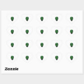 Keltische rune schedel hart sticker (Vel)