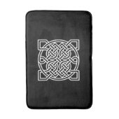 Keltische Sailor's Knot, White op een zwarte achte Badmat (Voorkant Verticaal)