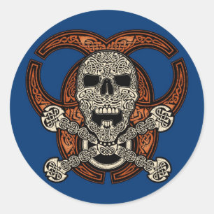 Keltische schedel & Biohazard Stickers