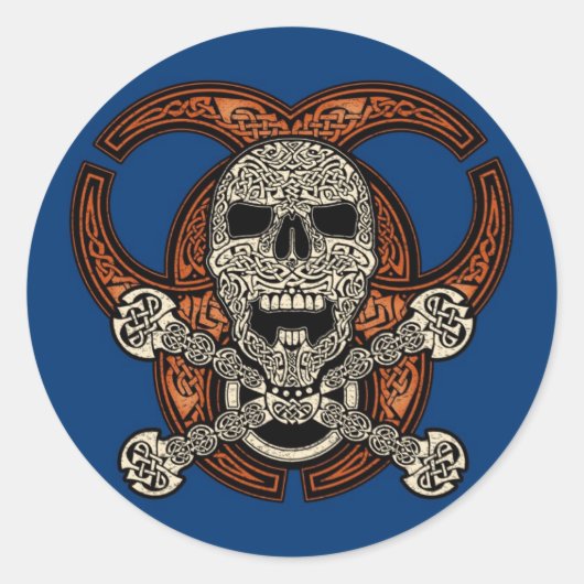 Keltische schedel & Biohazard Stickers (Voorkant)