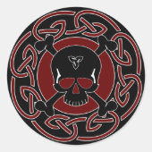 Keltische schedel & Crossbones Sticker (Voorkant)