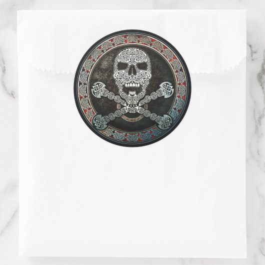 Keltische schedel & Crossbones Stickers (Tas)
