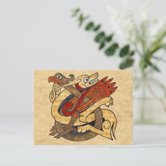 Keltische Schepselen Briefkaart (Staand voorkant)