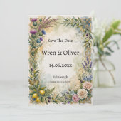 Keltische Schotse Italiaanse Erfgoed Bewaar De Dat Save The Date (Staand voorkant)