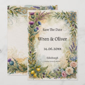 Keltische Schotse Italiaanse Erfgoed Bewaar De Dat Save The Date (Voorkant / Achterkant)