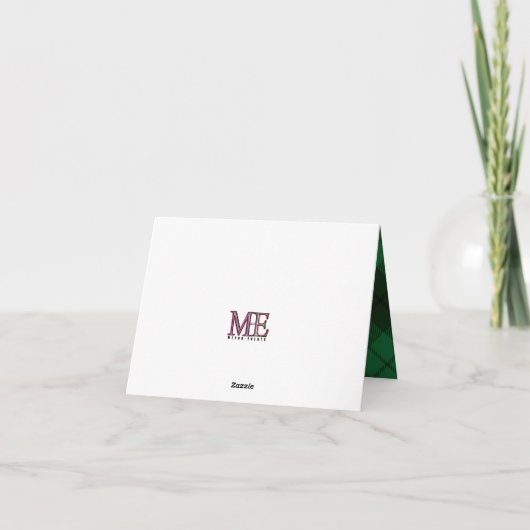 Keltische Schotse Plaid Bedankkaartjes Bedankkaart (Achterkant)