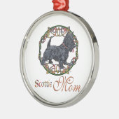 Keltische Schotse Terrier Moeder Metalen Ornament (Links)