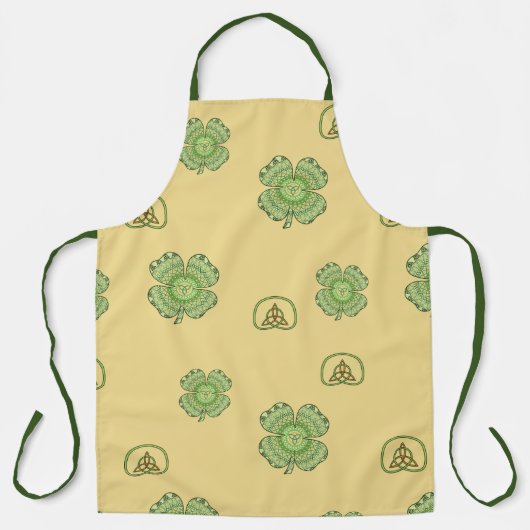 Keltische Shamrock All-Over Print Schort (Voorkant)