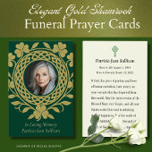 Keltische Shamrock begrafenis Iers gebed Visitekaartje