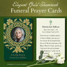 Keltische Shamrock begrafenis Iers gebed Visitekaartje