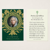 Keltische Shamrock begrafenis Iers gebed Visitekaartje (Voorkant /achterkant)