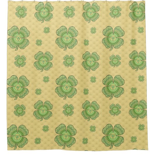 Keltische Shamrock Douchegordijn (Voorkant)