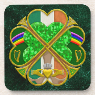 Keltische Shamrock Erfgoed Symbool Iers Geïnspiree Bier Onderzetter