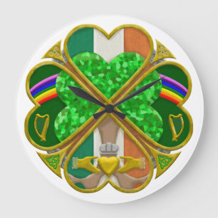 Keltische Shamrock Erfgoed Symbool Iers Geïnspiree Grote Klok