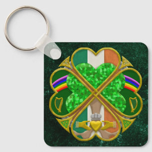 Keltische Shamrock Erfgoed Symbool Iers Geïnspiree Sleutelhanger