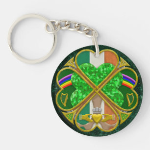 Keltische Shamrock Erfgoed Symbool Iers Geïnspiree Sleutelhanger