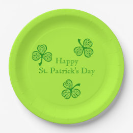 Keltische Shamrock Gelukkige St. Patrick's Dag Papieren Bordje
