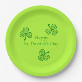 Keltische Shamrock Gelukkige St. Patrick's Dag Papieren Bordje