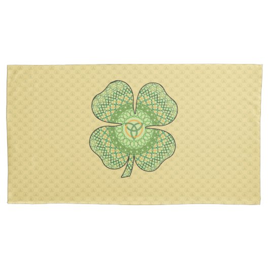 Keltische Shamrock Kussensloop (Voorkant)