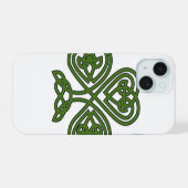 Keltische Shamrock - St. Patrick's Day iPhone 15 Case (Achterkant horizontaal)