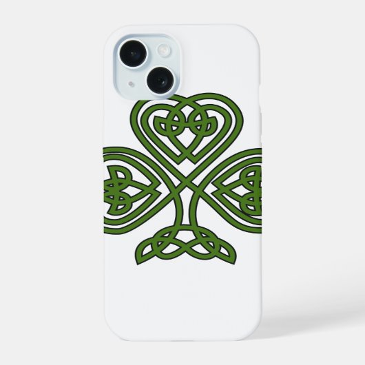 Keltische Shamrock - St. Patrick's Day iPhone 15 Case (Achterkant)