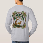 Keltische Shamrock Tree of Life - St. Patrick's Da T-shirt (Achterkant)