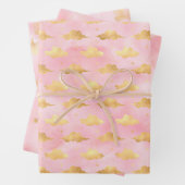 Keltische SkiesRoze en goudpapier Inpakpapier Vel (In situ)