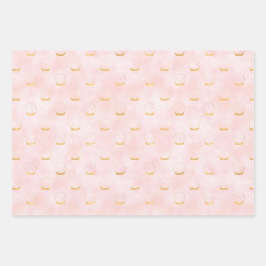 Keltische SkiesRoze en goudpapier Inpakpapier Vel (Voorkant 2)