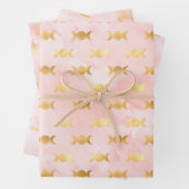 Keltische SkiesRoze en goudpapier Inpakpapier Vel (In situ)