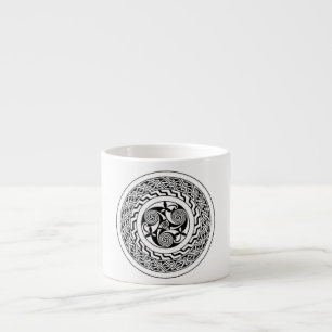Keltische spiraal espresso kop