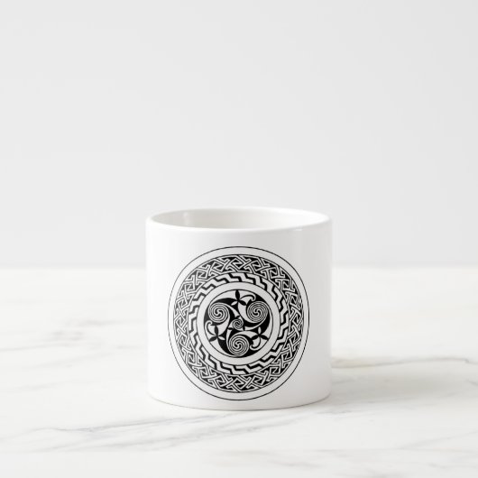 Keltische spiraal espresso kop (Voorkant)