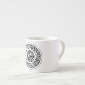 Keltische spiraal espresso kop (Voorkant rechts)