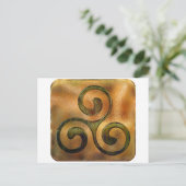 keltische spiraalvormingen briefkaart (Staand voorkant)