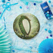   Keltische St Patrick’s Day Harp. Papieren Bordje (Feest)